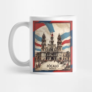 Zócalo de Mexico Vintage Poster Tourism Mug